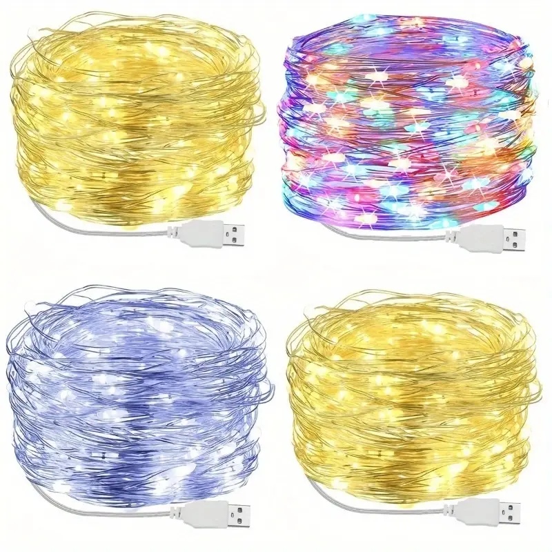 Led Fairy String Lights - USB LED String Lights Copper Silver