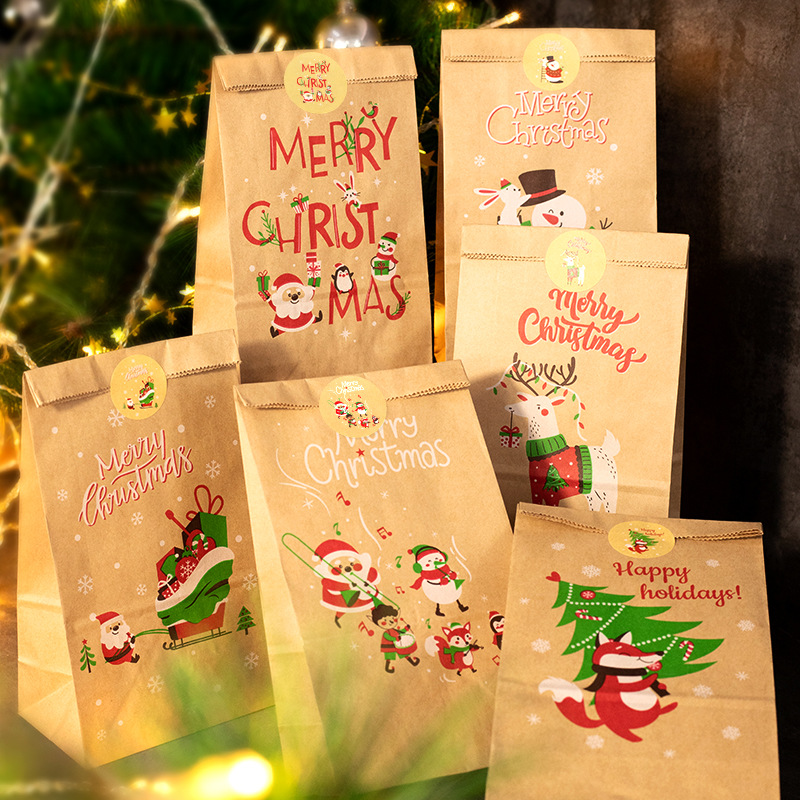 Advent Calendar Gift - Christmas Gift Bags Kraft Paper Bag