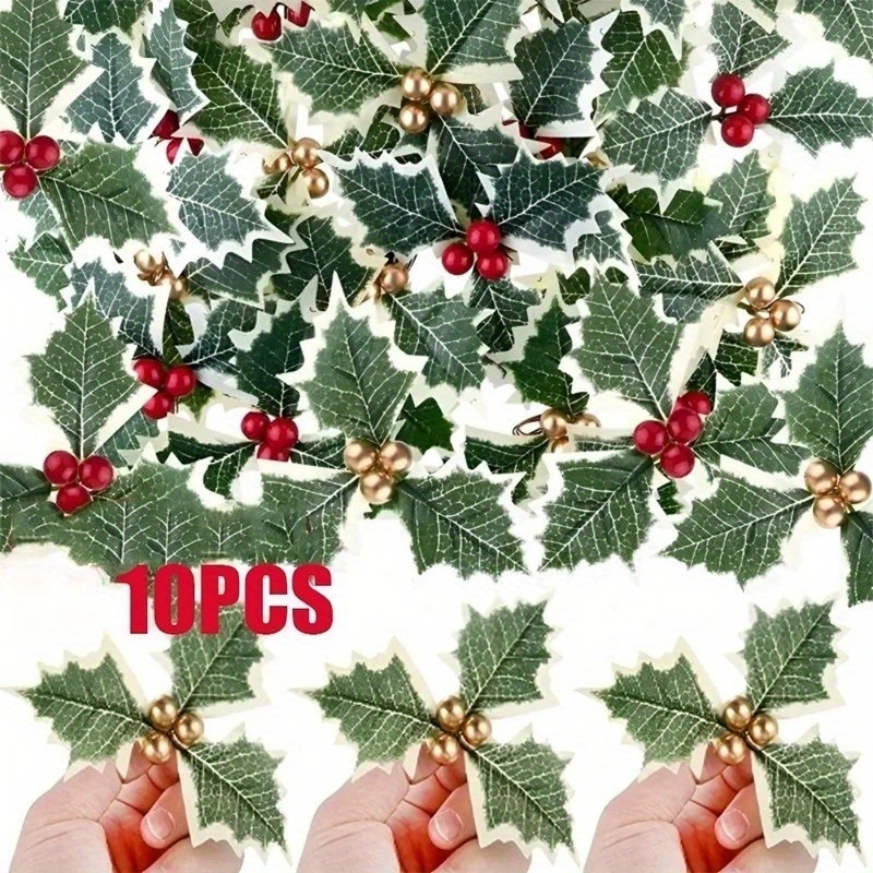 10 Pcs Artificial Holly Berrie - Christmas Wreath Fake recension och pris