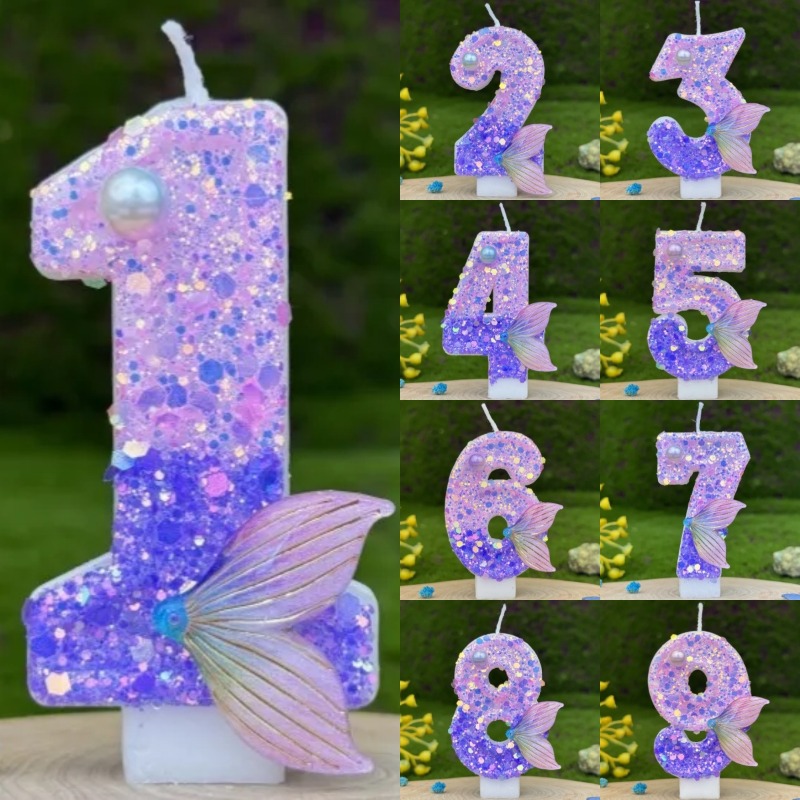 Glitter Purple Gradient Mermai - Holiday Candle Set recension och pris