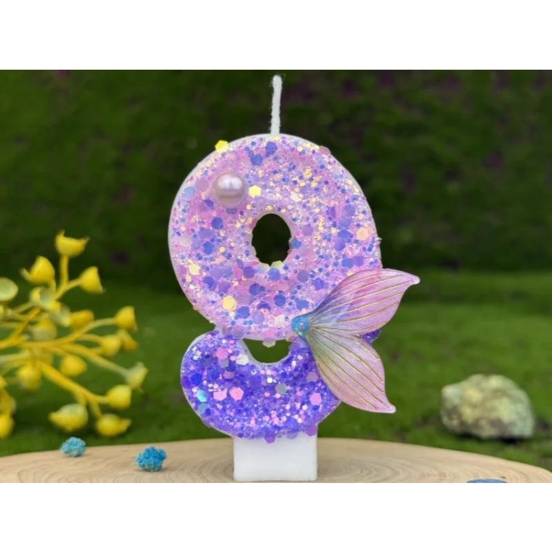 Glitter Purple Gradient Mermai - Holiday Candle Set recension och pris