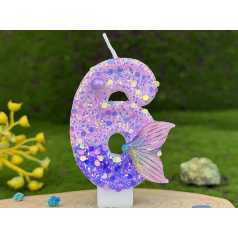 Glitter Purple Gradient Mermai - Holiday Candle Set recension och pris