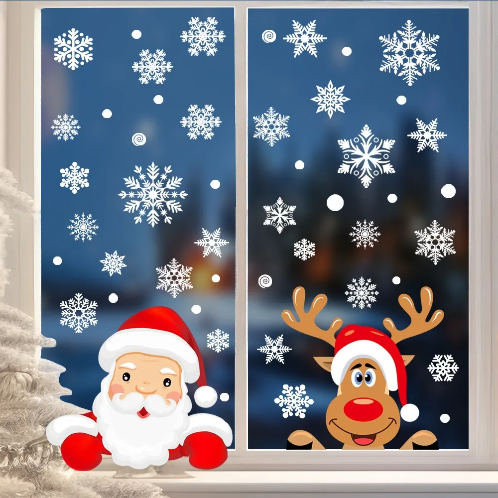 Cartoon Christmas Santa Claus  - Snowflake Window Decal recension och pris