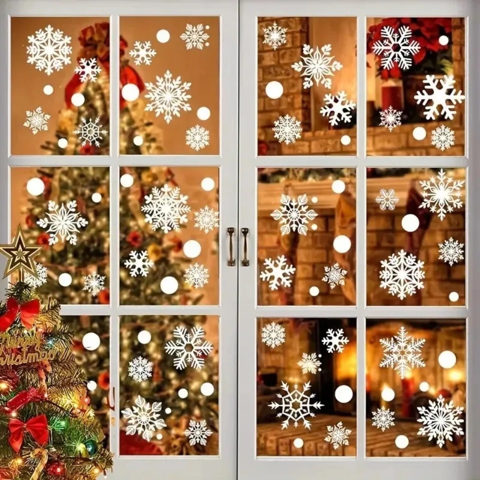 1Set Snowflake Window Stickers - Snowflake Window Decal recension och pris