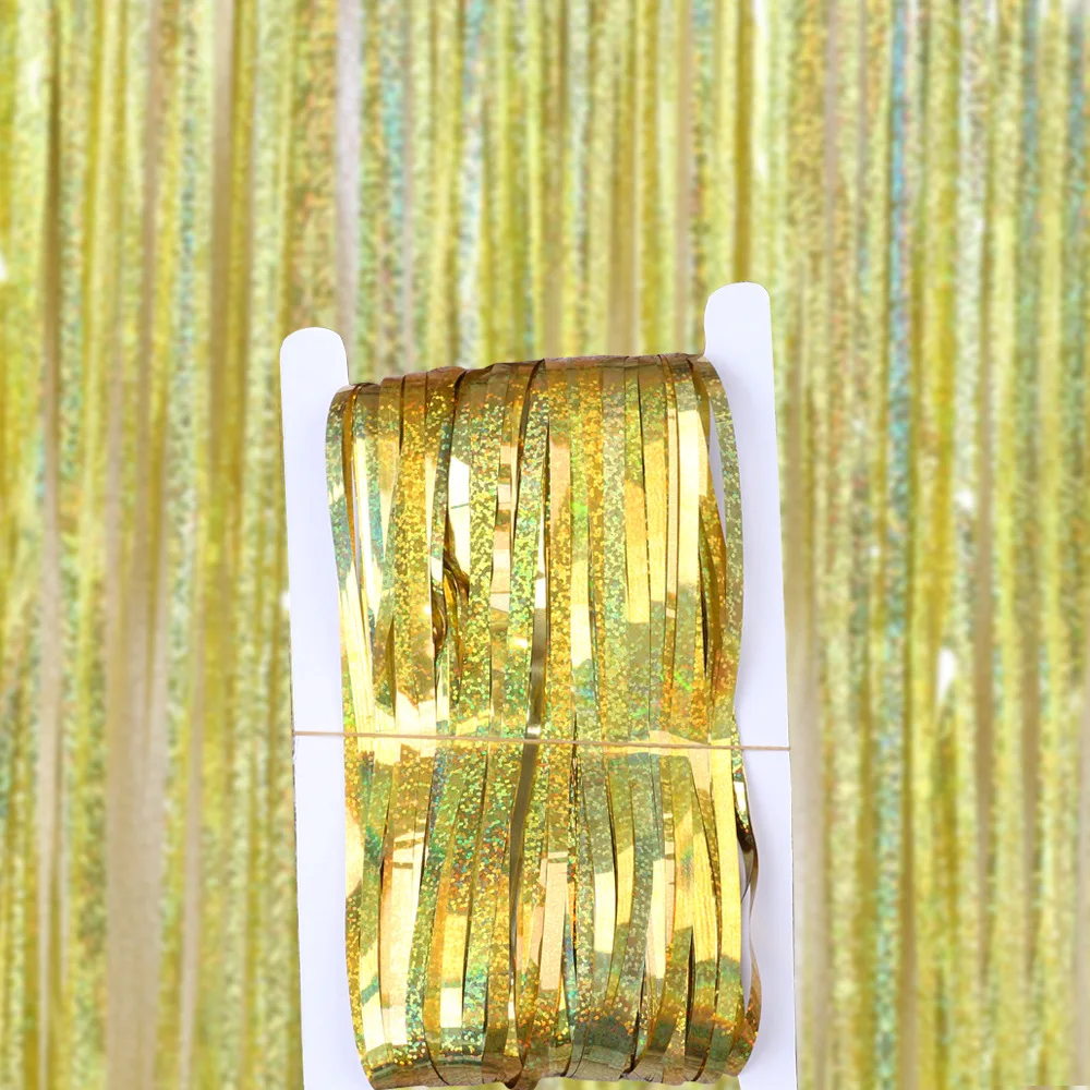 Blue 2M*1M Laser Tinsel Foil C - Tinsel Garland Decoration recension och pris