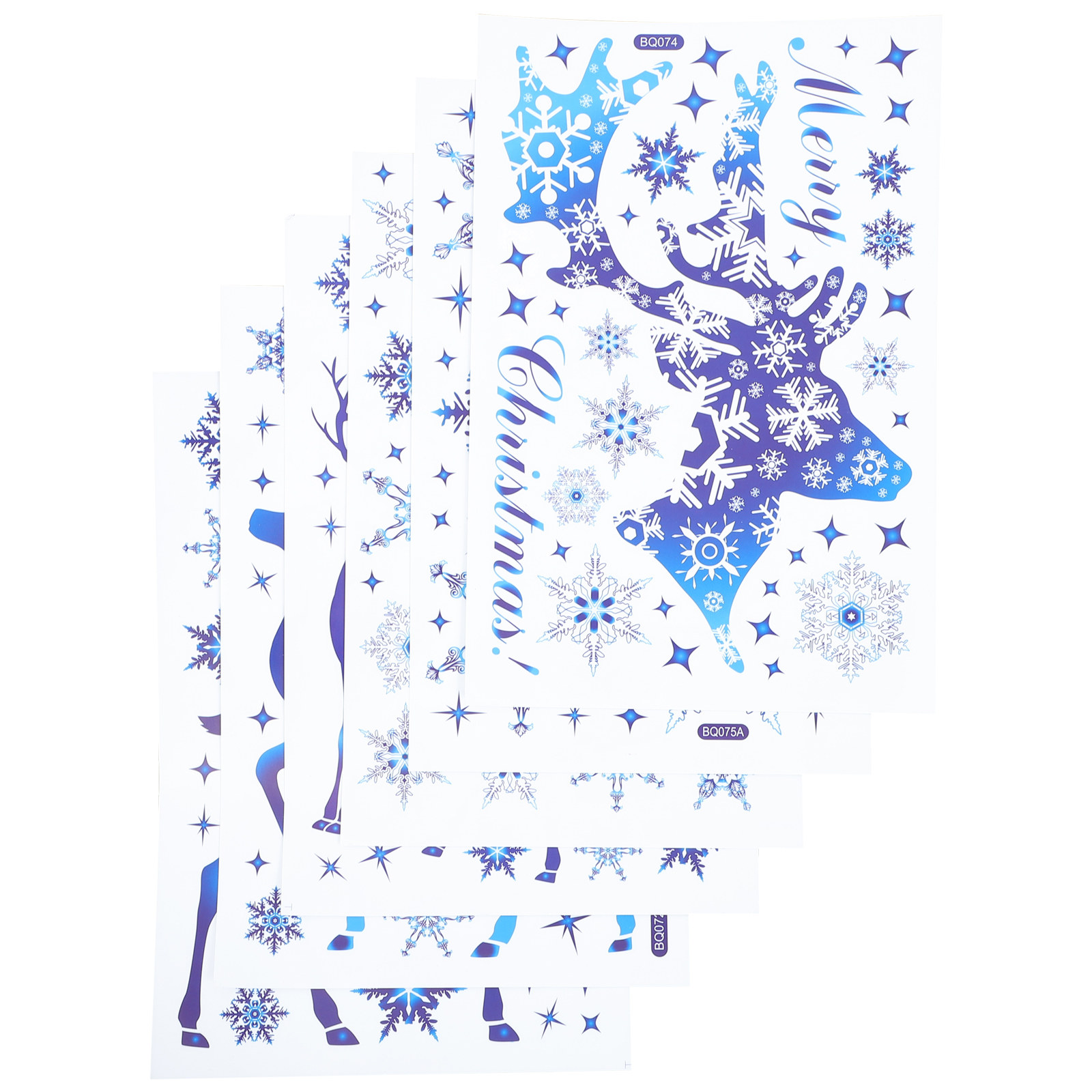 6 Sheets Snow Flake Window Dec - Snowflake Window Decal recension och pris
