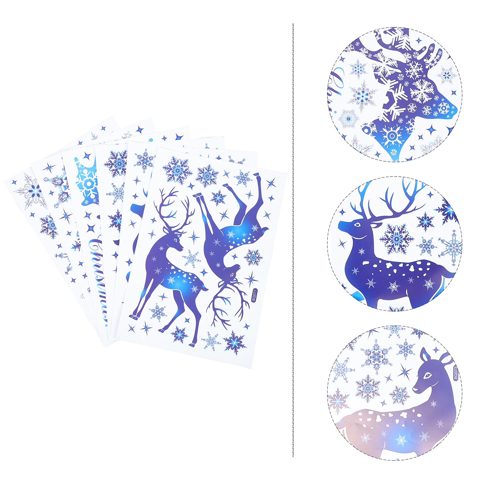6 Sheets Snow Flake Window Dec - Snowflake Window Decal recension och pris