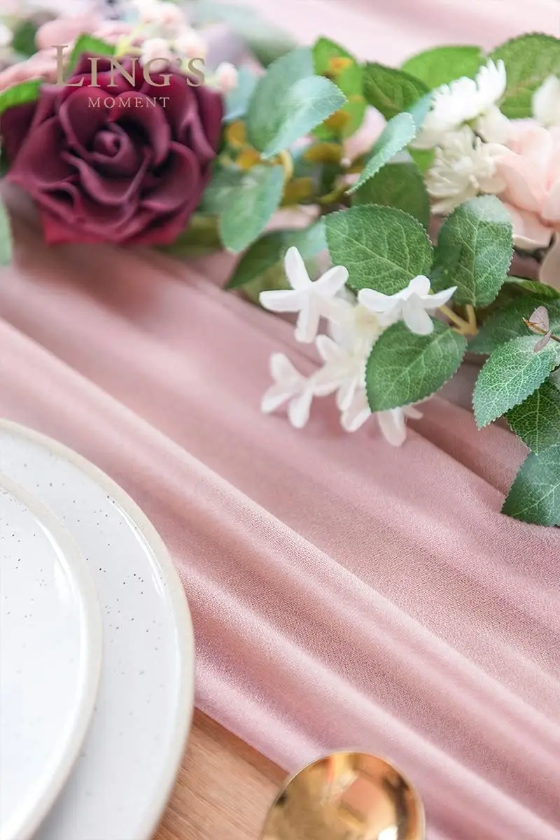 Chiffon White Table Runner Tab - Christmas Table Runner recension och pris