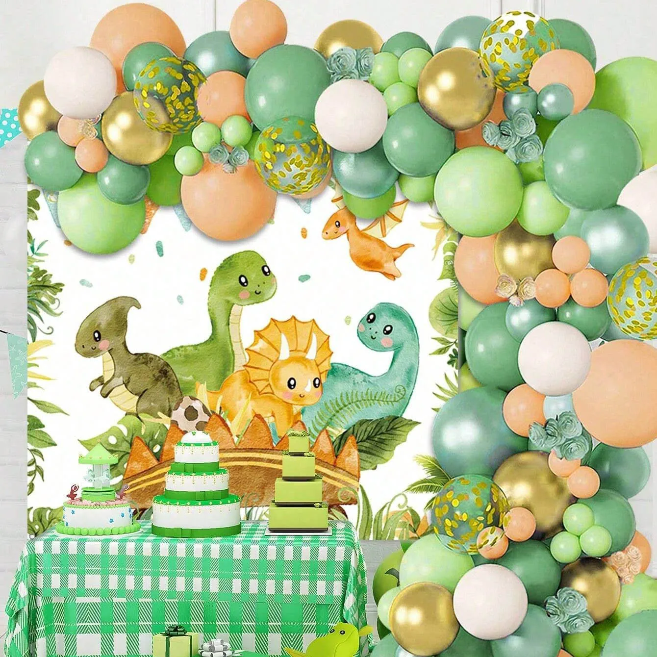 Dinosaur Balloon Set Arch for  - Tinsel Garland Decoration recension och pris