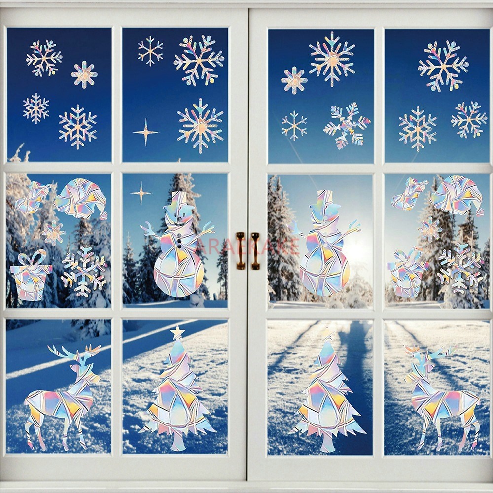 2set Christmas Electrostatic W - Snowflake Window Decal recension och pris