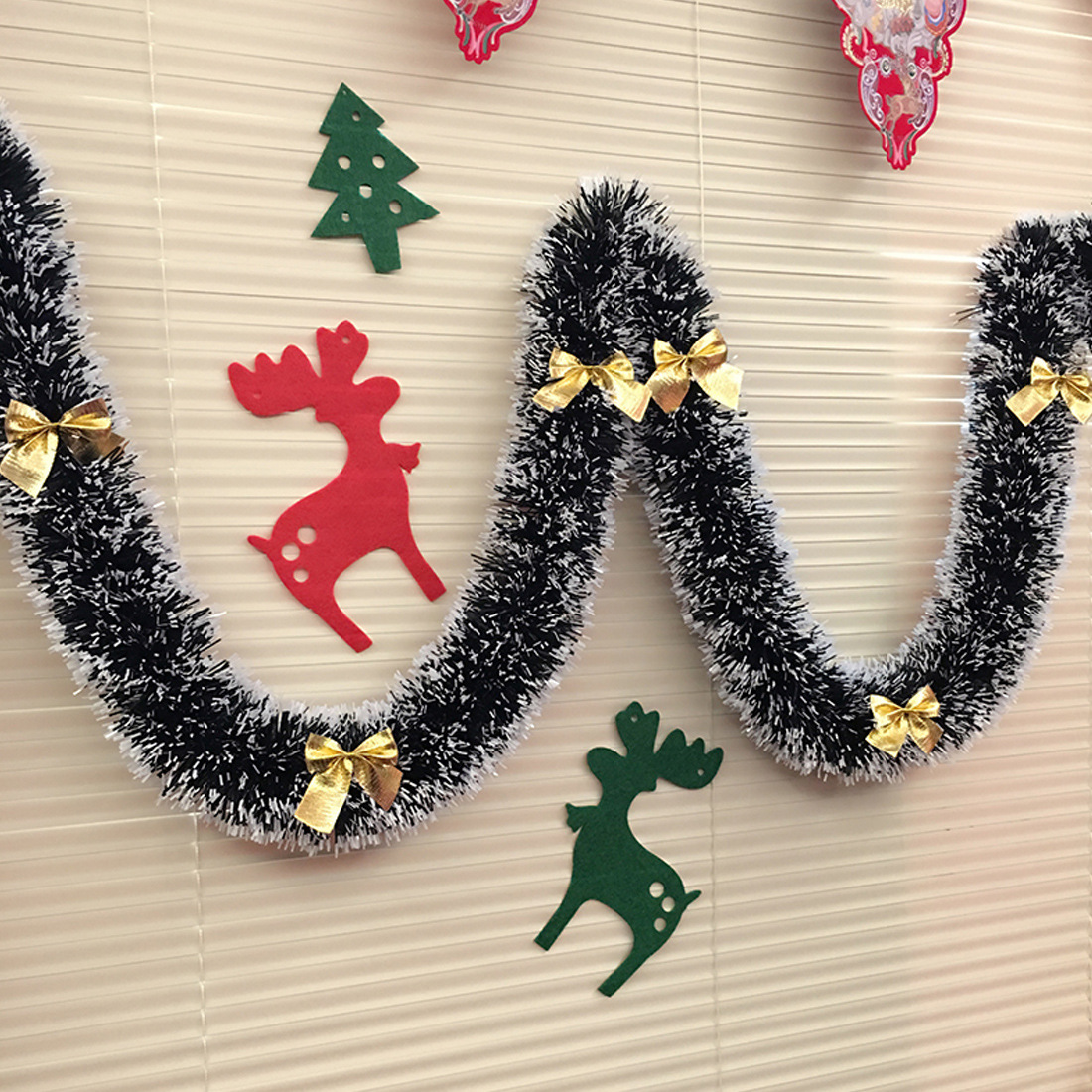 1/3/5PCS 2M Metallic Green Whi - Tinsel Garland Decoration recension och pris