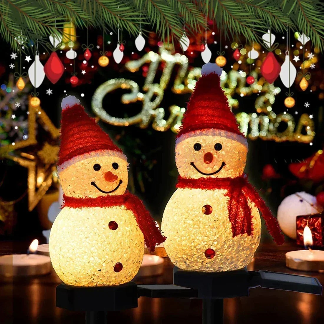 Christmas Snowman Solar Garden - Christmas Lights Outdoor recension och pris
