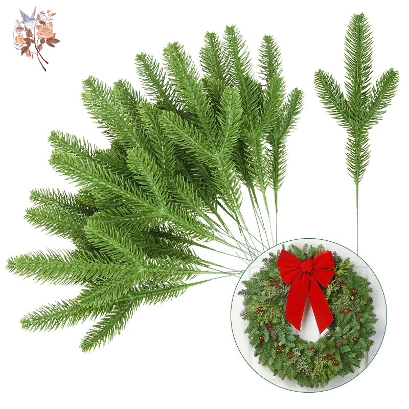 20PCS Artificial Trident Pine  - Christmas Wreath Fake recension och pris