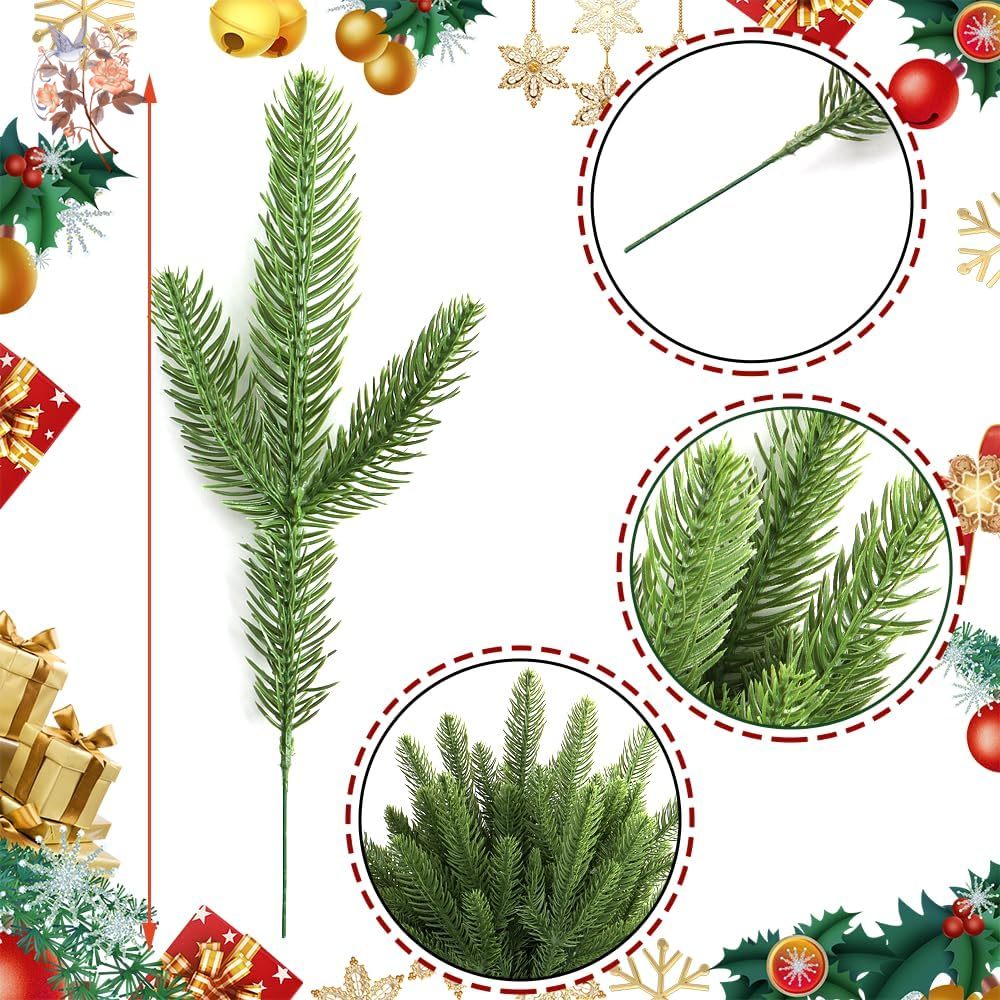 20PCS Artificial Trident Pine  - Christmas Wreath Fake recension och pris